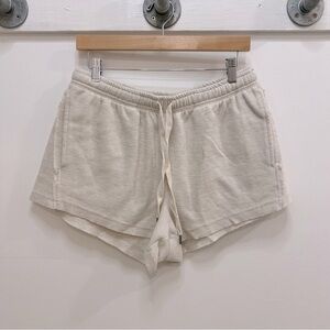 Aerie textured oatmeal soft sweatpants shorts with back pocket